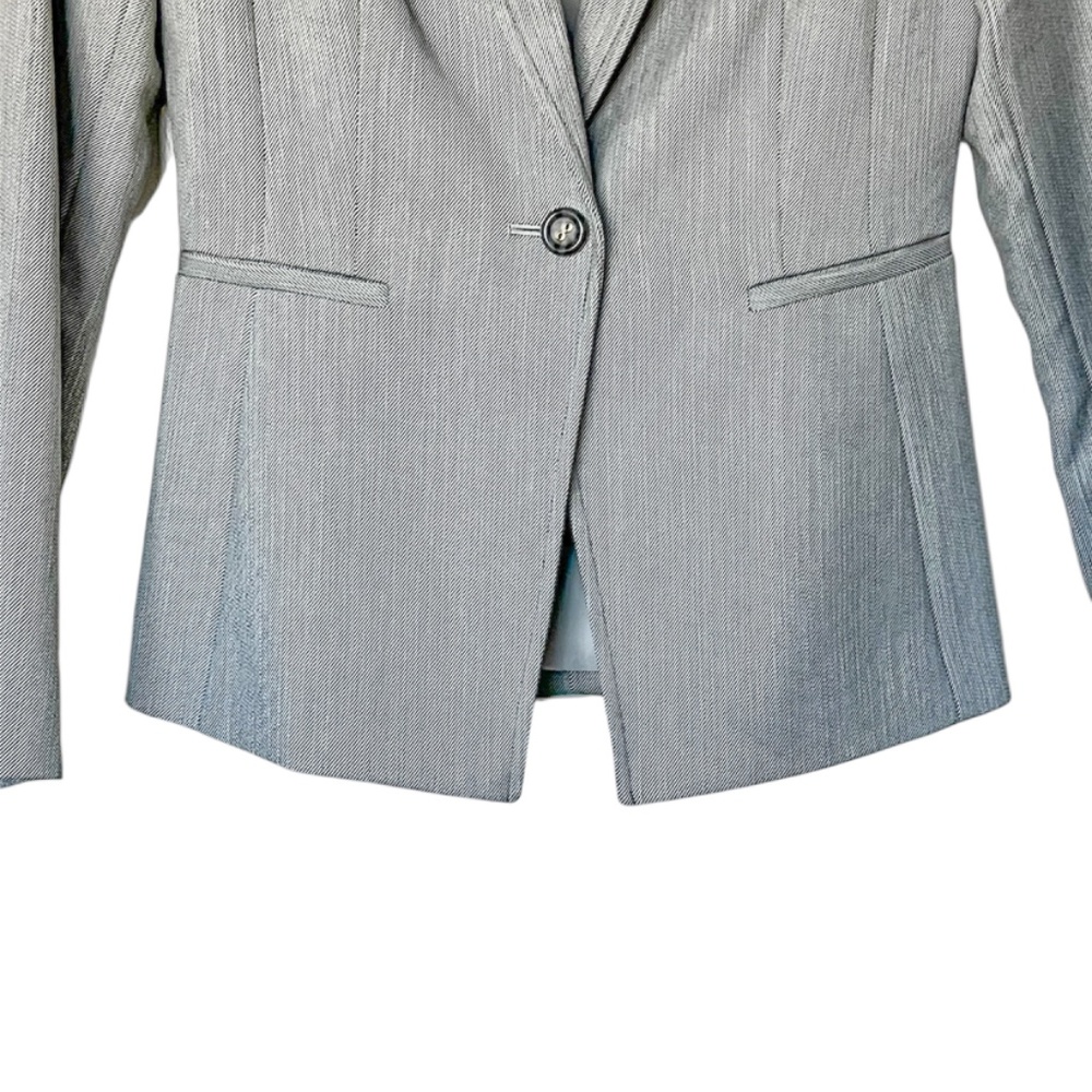 Antonio Melani Gray Single Button Fitted Blazer S… - image 4